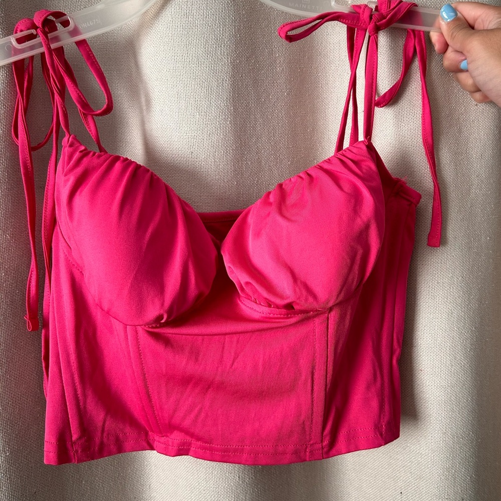 Pink crop top